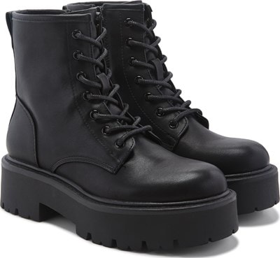 GUESS Women s Fearne Combat Boot Famous Footwear