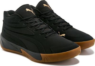 puma suede black high top