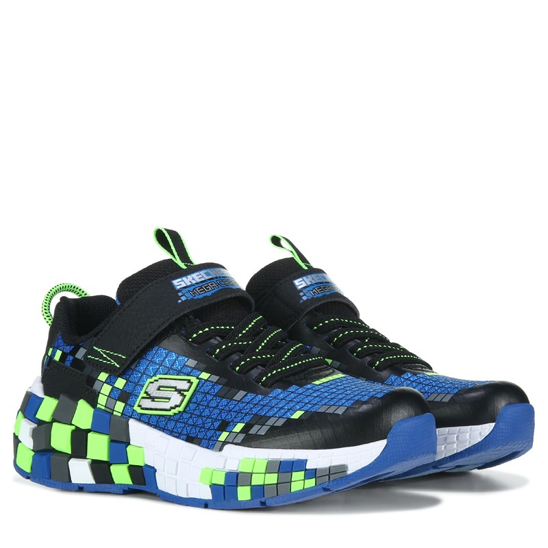 Skechers Kids' Mega Craft Sneaker Little/Big Kid Shoes (Black/Blue/Lime) - Size 1.0 M photo