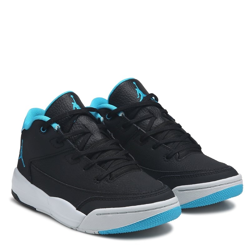 Jordan Kids' Flight Origin 3 Mid Top Sneaker Little Kid Shoes (Black/Blue) - Size 1.5 M