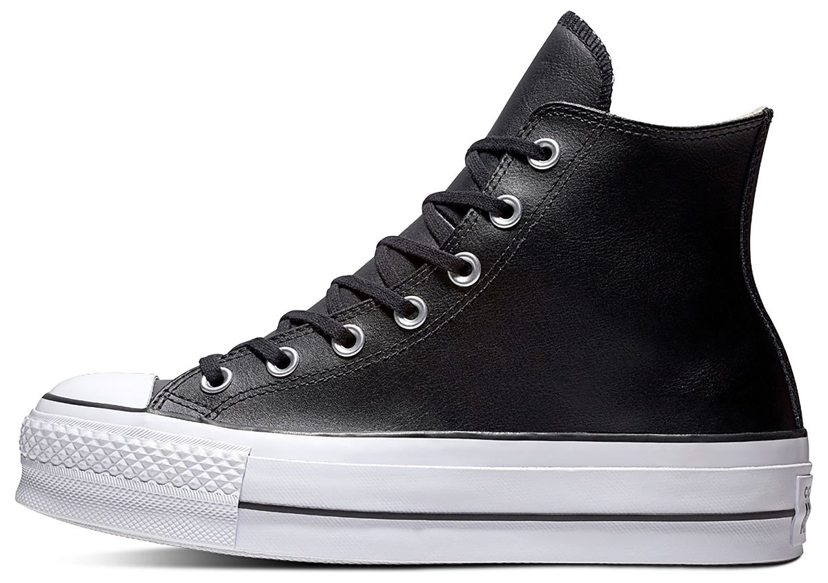 Converse Black Leather Chuck Taylor All Star Lift Clean Sneakers