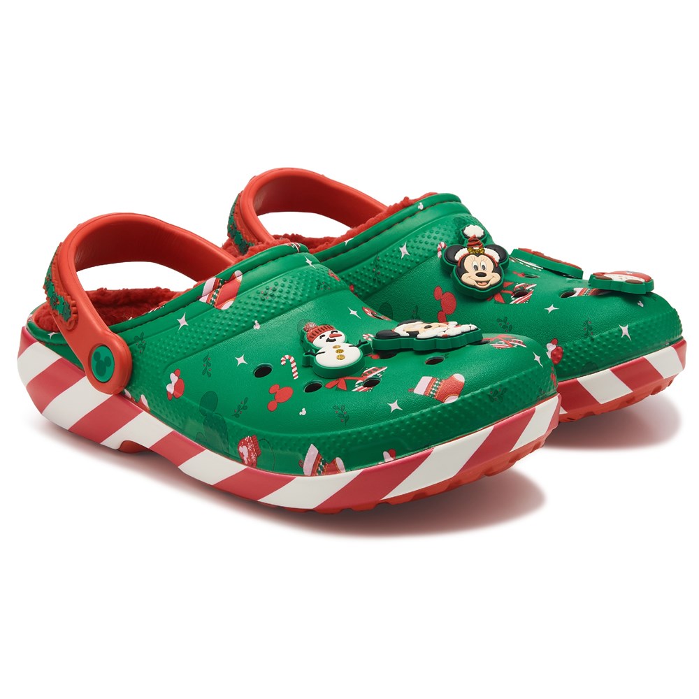 Crocs Mickey Mouse Christmas Lined Classic Clog Famous Footwear