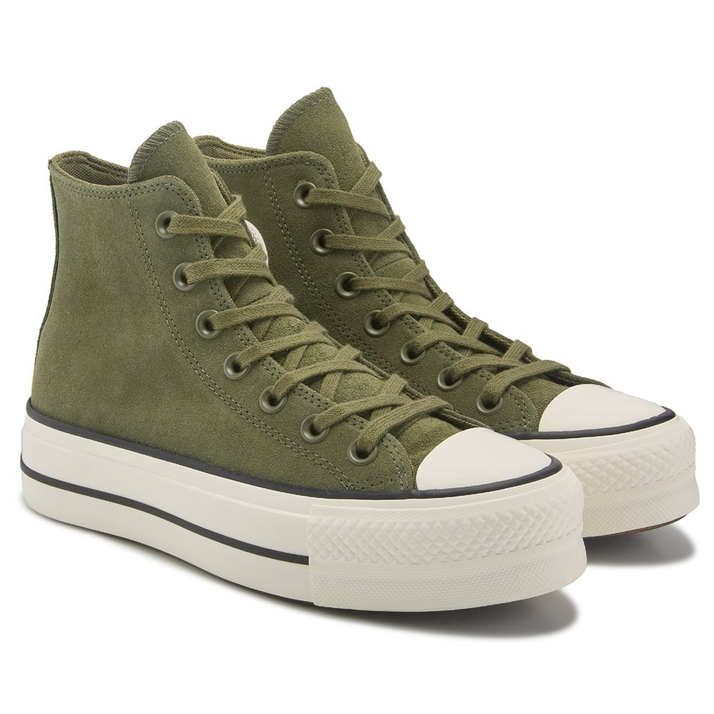 靴 30 CONVERSE ADDICT CHUCK TAYLOR OLIVE Converse Women's Chuck Taylor All Star Hi Lift Platform