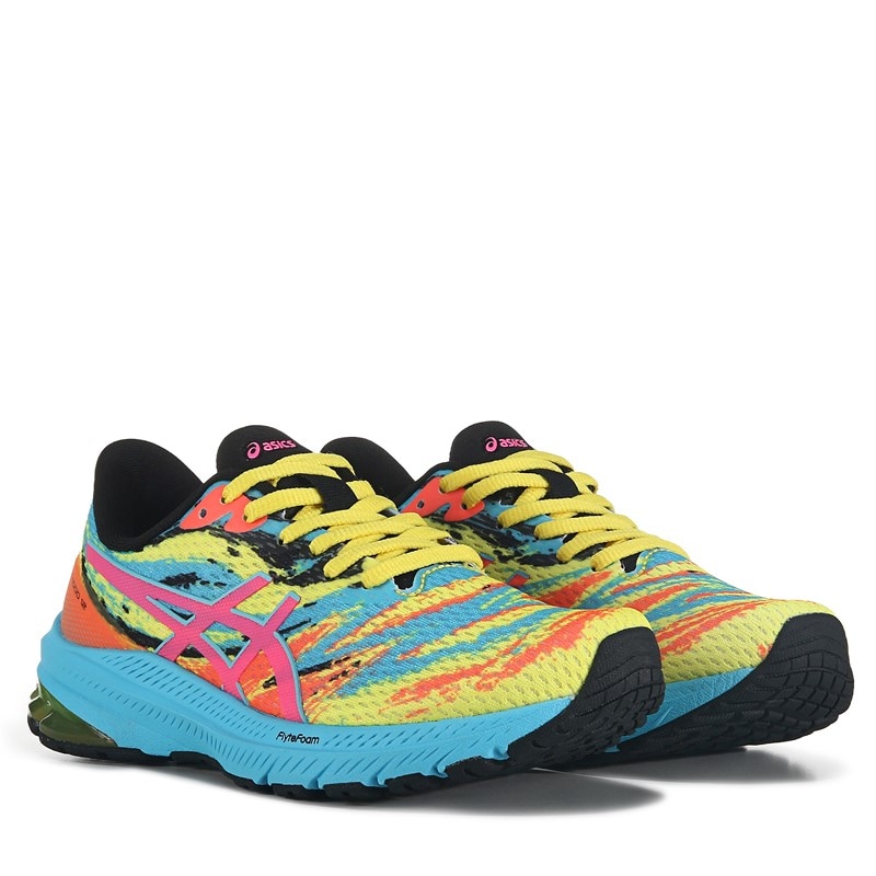 ASICS Women's Gt 1000 12 Running Shoes (Vibrant Yellow/Hot Pink Multi) - Size 6.0 M