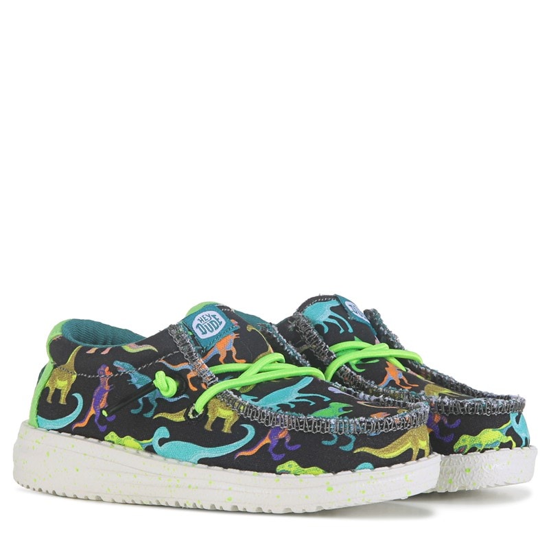 Heydude Kids' Wally Slip On Shoe Toddler Shoes (Black Dino Multi) - Size 5.0 M