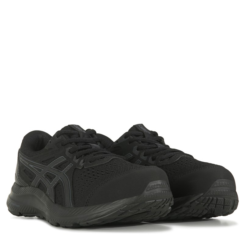 ASICS Women's Contend 8 Medium/Wide Running Shoes (Black/Black) - Size 12.0 B