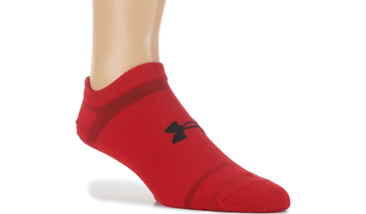 Red under cheap armour socks