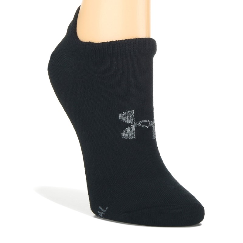 Under Armour Women's 6 Pack Essential No Show Socks (Black) - Size 0.0 OT