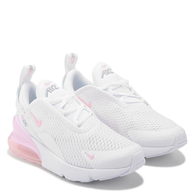 Nike Kids' Air Max 270 Sneaker Little Kid Shoes (Grey/Pink) - Size 13.0 M