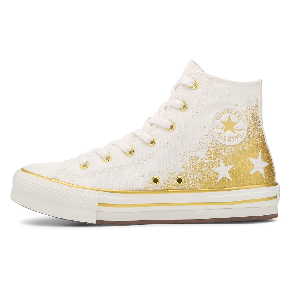 converse white leather gold