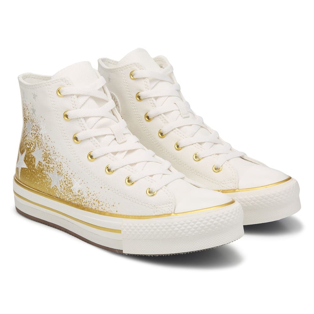 white and gold womens converse