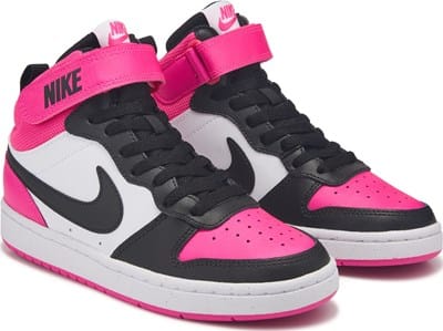 Kids' Court Borough Mid 2 High Top Sneaker Big Kid - White/Black/Pink