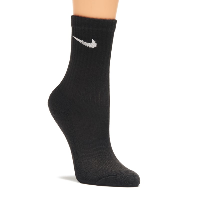 Nike Kids' 6 Pack Youth X-Small Performance Crew Socks (Black/White) - Size 0.0 OT