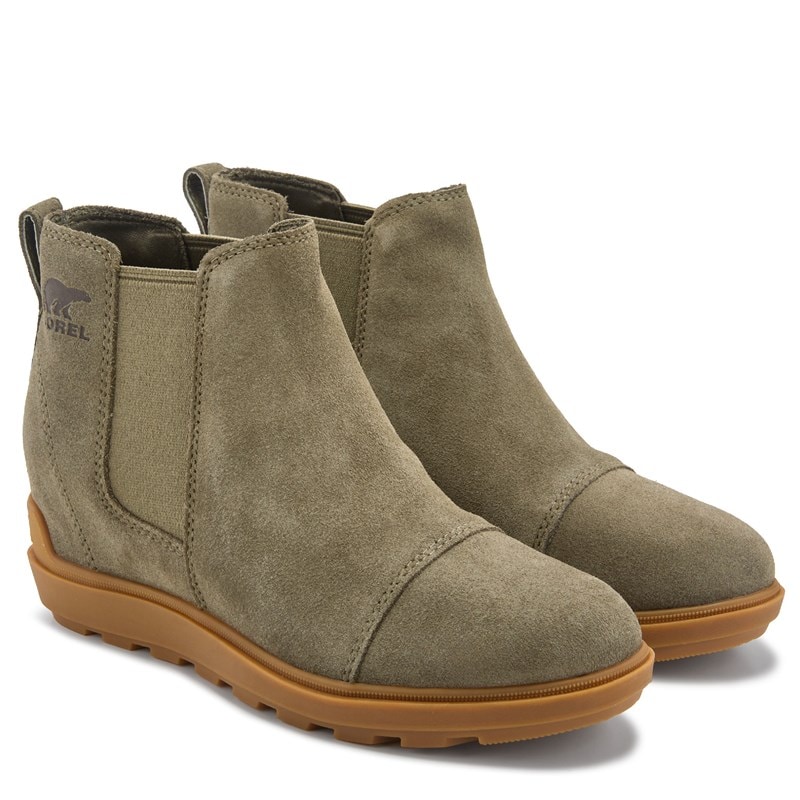 Sorel Women's Evie II Chelsea Waterproof Boots (Stone Green/Gum) - Size 11.0 M