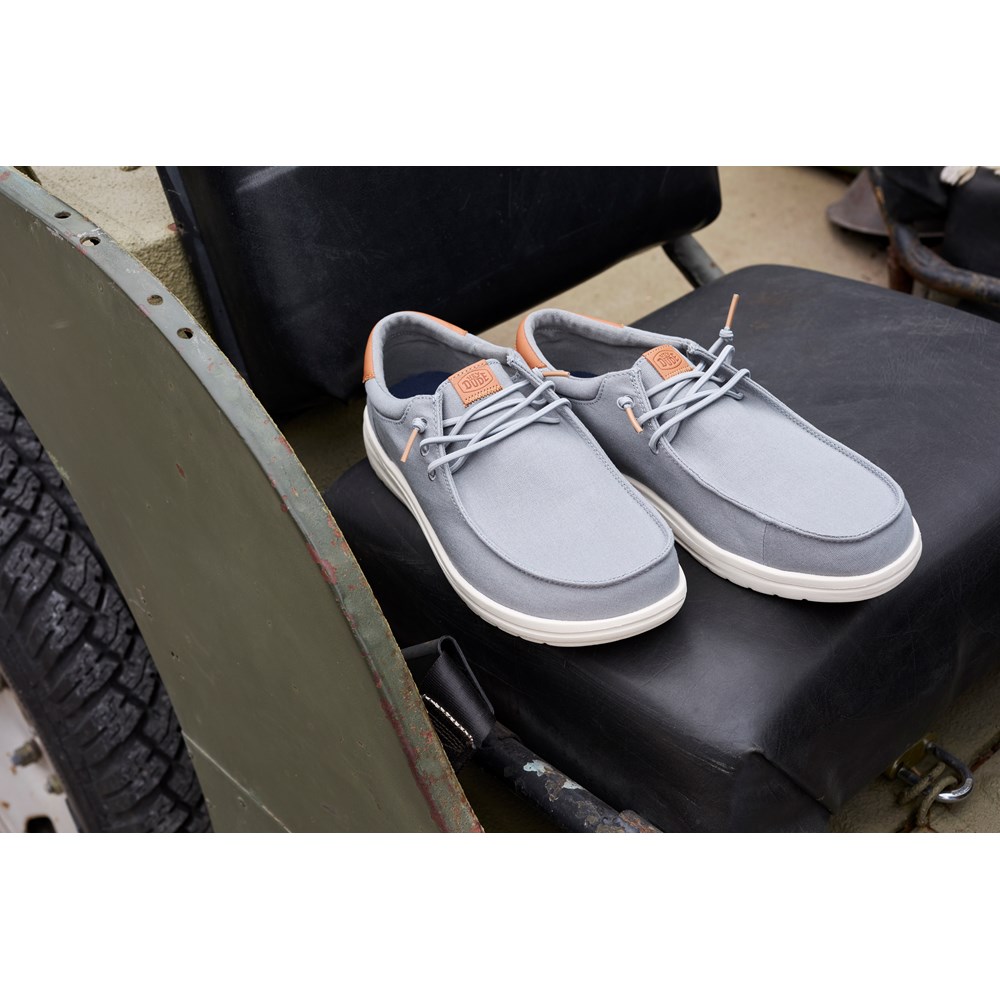 hellolupo【 24aw brown D 】 HEYDUDE Men's Paul Canvas Casual Shoe | Famous Footwear