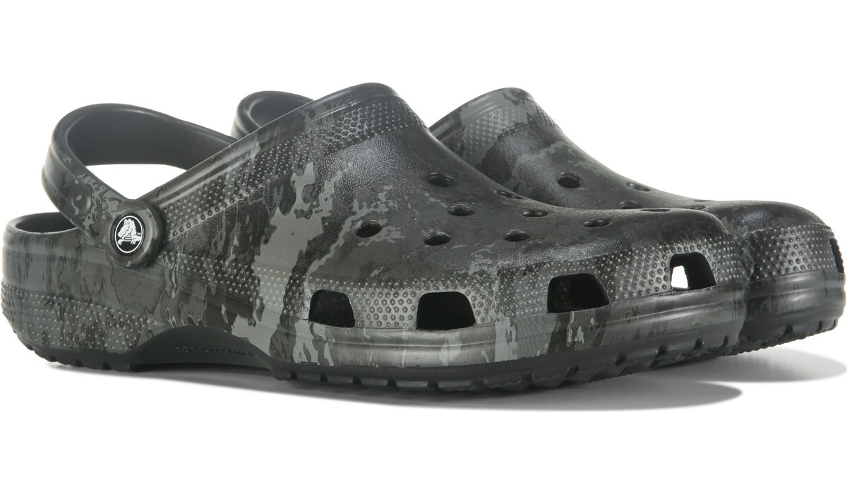 Crocs Unisex Black And White Camo Crocs Crocs Unisex Bistro Pro