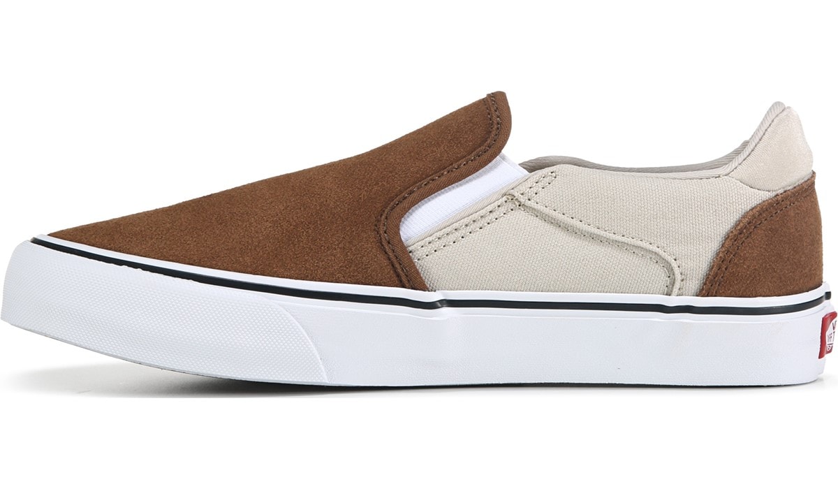 Tan suede slip on vans hotsell