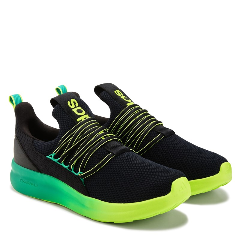 Adidas Kids' Lite Racer Adapt 7.0 Slip On Shoe Little/Big Kid Shoes (Black/Green) - Size 1.0 M
