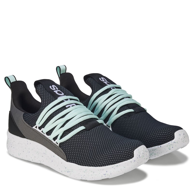 Adidas Kids' Lite Racer Adapt 7.0 Slip On Shoe Little/Big Kid Shoes (Black/Mint/Purple) - Size 1.5 M