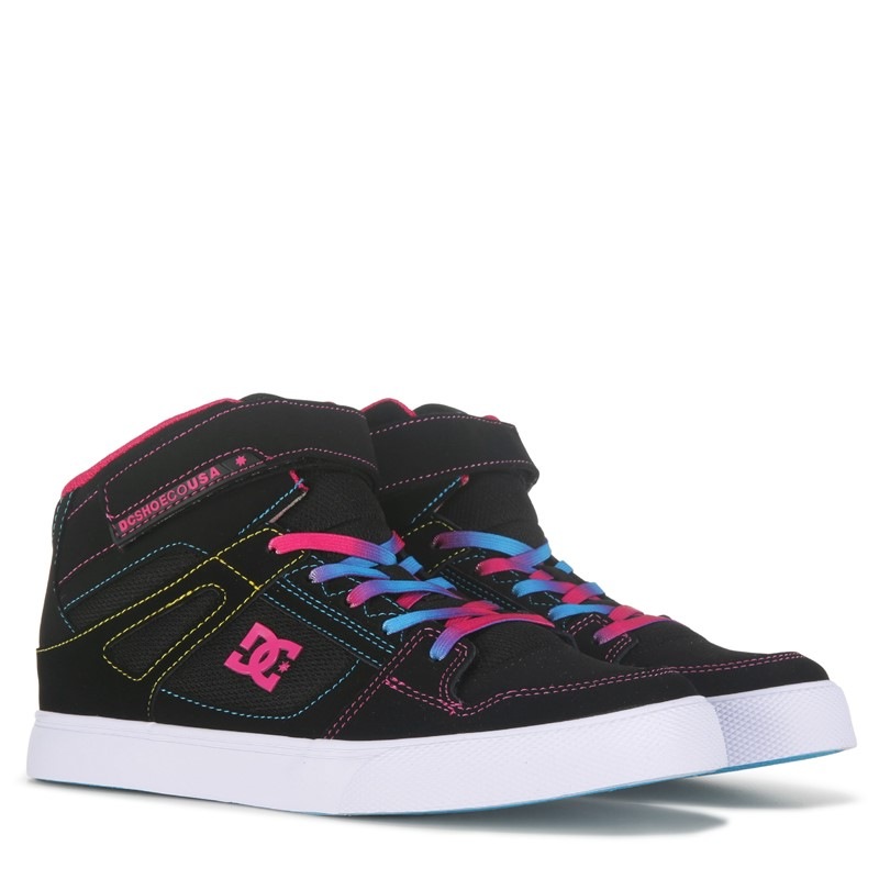 UPC 194466509013 product image for DC Shoes Kids' Pure High Top Ev Skate Shoe Little/Big Kid Shoes (Black/Pink/ | upcitemdb.com