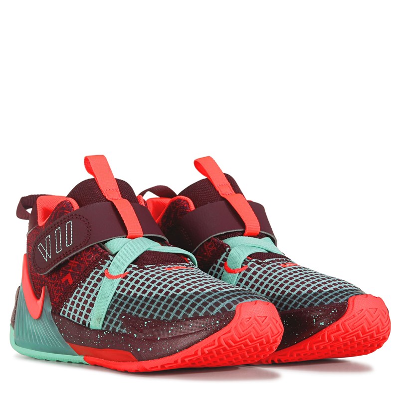 Nike Kids' Lebron Witness Vii Basketball Shoe Little Kid Shoes (Maroon/Crimson) - Size 11.0 M
