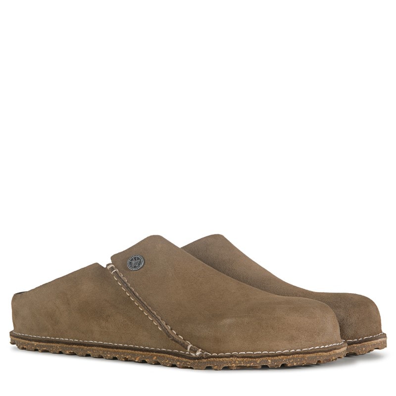 Birkenstock Men's Zermatt 365 Suede Clog Shoes (Gray Taupe) - Size 45.0 M