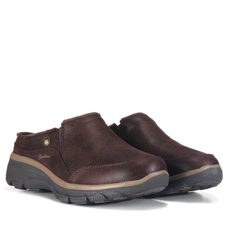 Skechers Women's Easy Going Latte II Clog Shoes (Chocolate) - Size 10.0 M