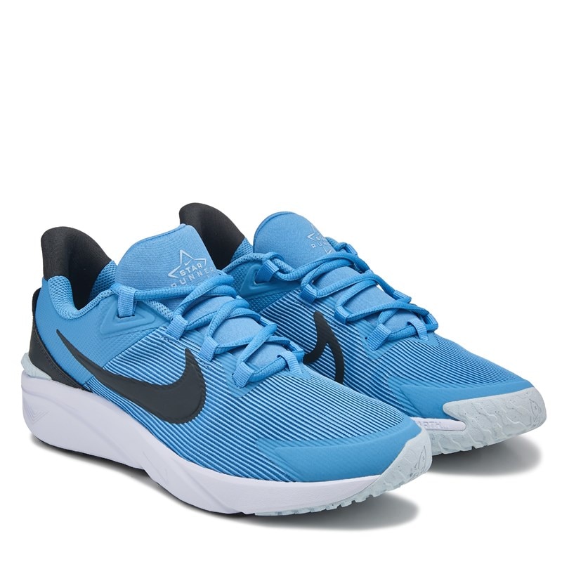 Nike Kids' Star Runner 4 Running Shoe Big Kid Shoes (Blue/Black) - Size 5.0 M