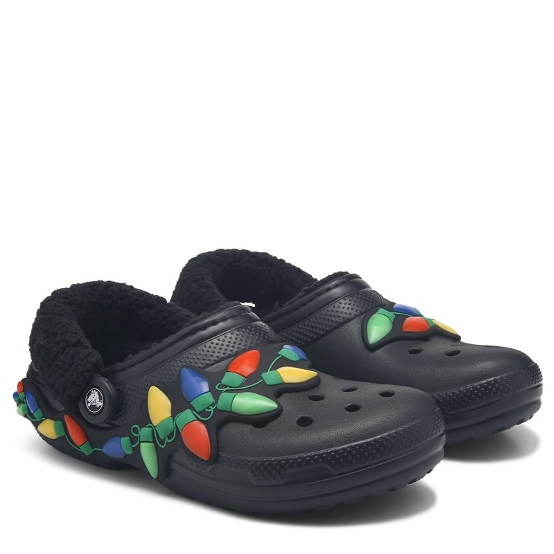 Crocs Classic Holiday Lined Clog Shoes (Black) - Size 7.0 M