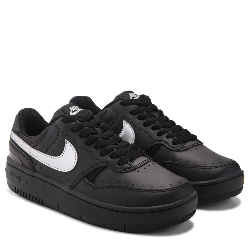 Nike Women's Gamma Force Court Sneakers (Black/Silver) - Size 5.5 M