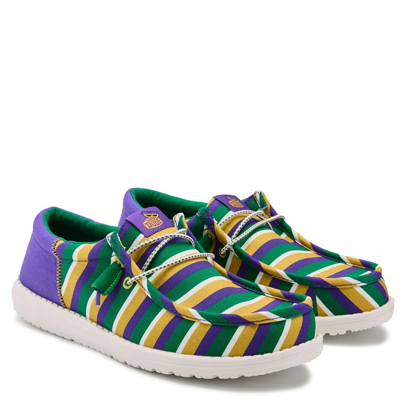 Heydude Men's Wally Funk Mardi Gras Slip-On Shoes (Green/Multi) - Size 8.0 M