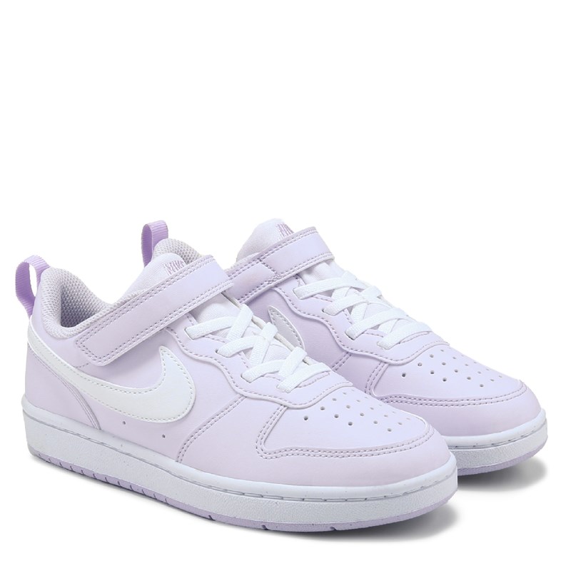 Nike Kids' Court Borough Recraft Low Top Sneaker Little Kid Shoes (Purple/White) - Size 13.5 M