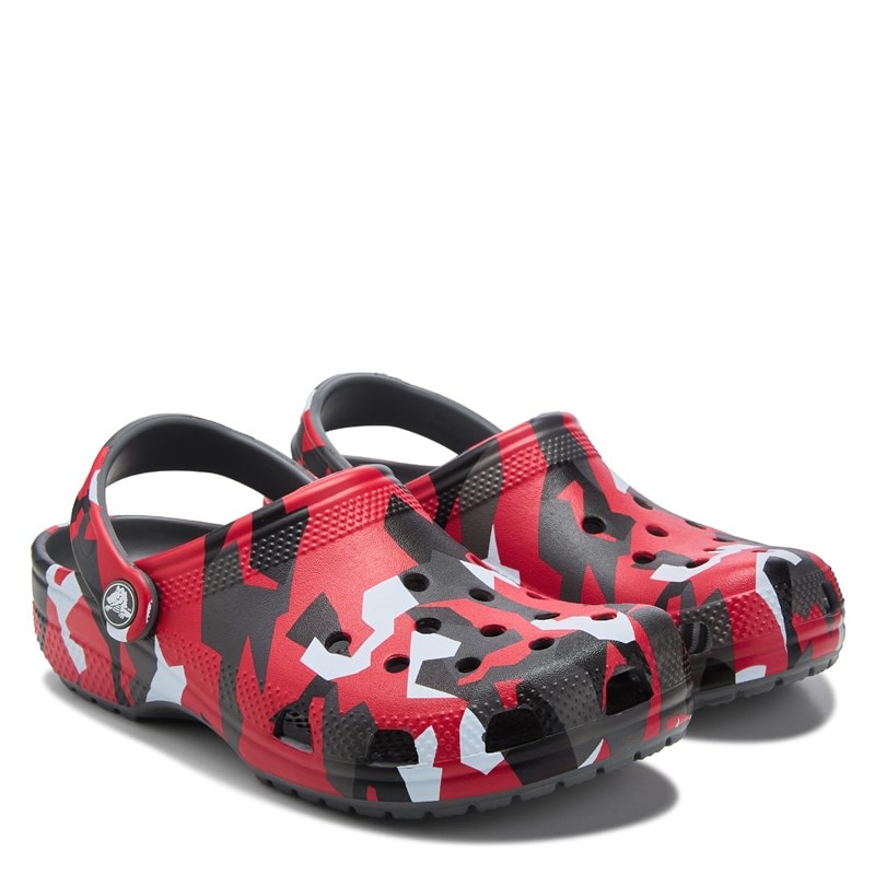 Crocs Kids' Graphic Classic Clog Little/Big Kid Shoes (Multi Geo Camo) - Size 5.0 M
