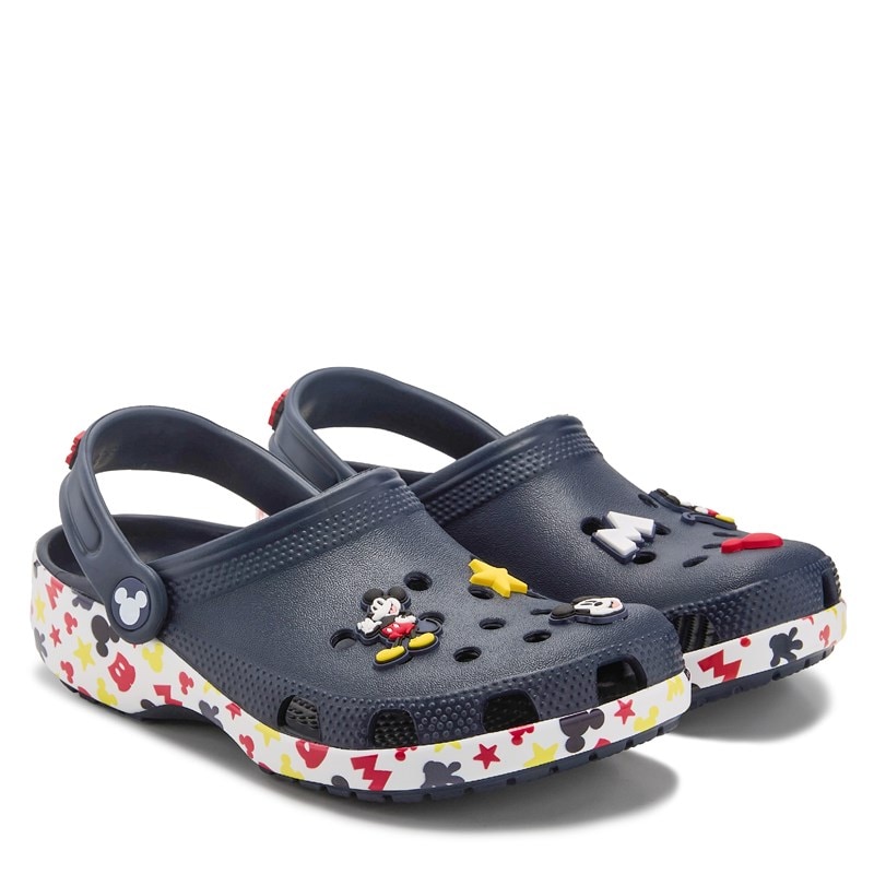 Crocs Kids' Disney Mickey Mouse Classic Clog Little/Big Kid Shoes (Navy Mickey Multi) - Size 5.0 M