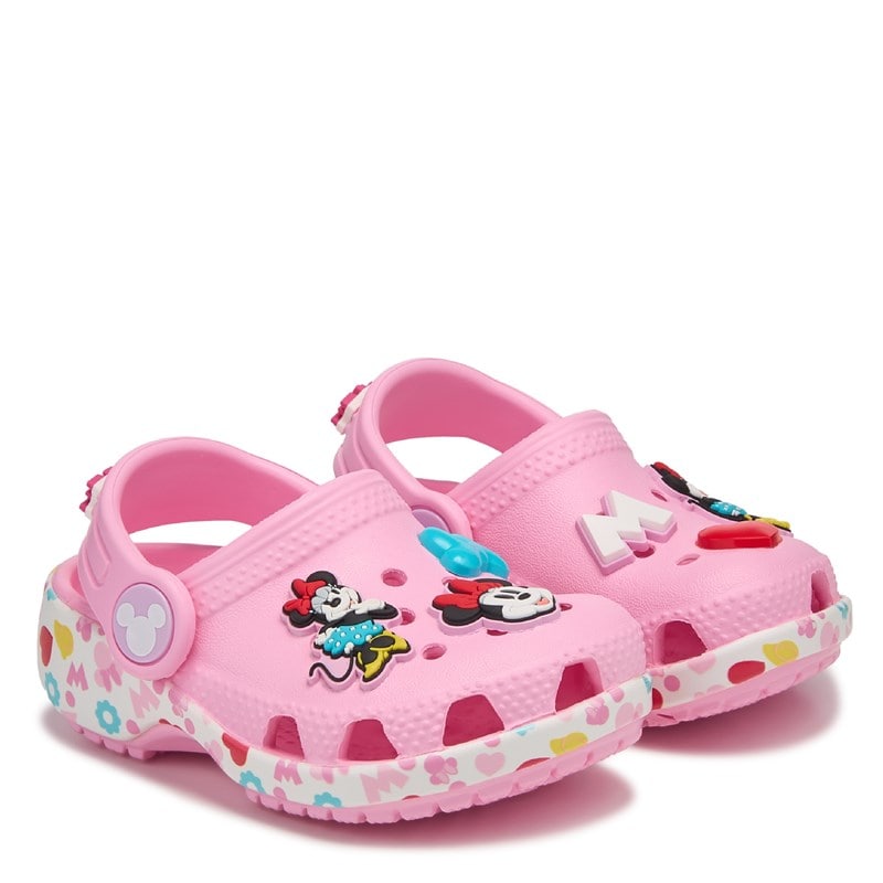 Crocs Kids' Disney Minnie Mouse Classic Clog Toddler Shoes (Pink Minnie Multi) - Size 7.0 M