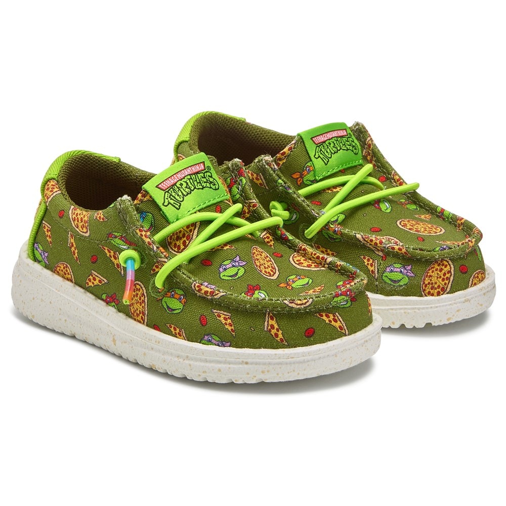 HEYDUDE Kids' Wally Ninja Turtles Slip On Shoe Toddler