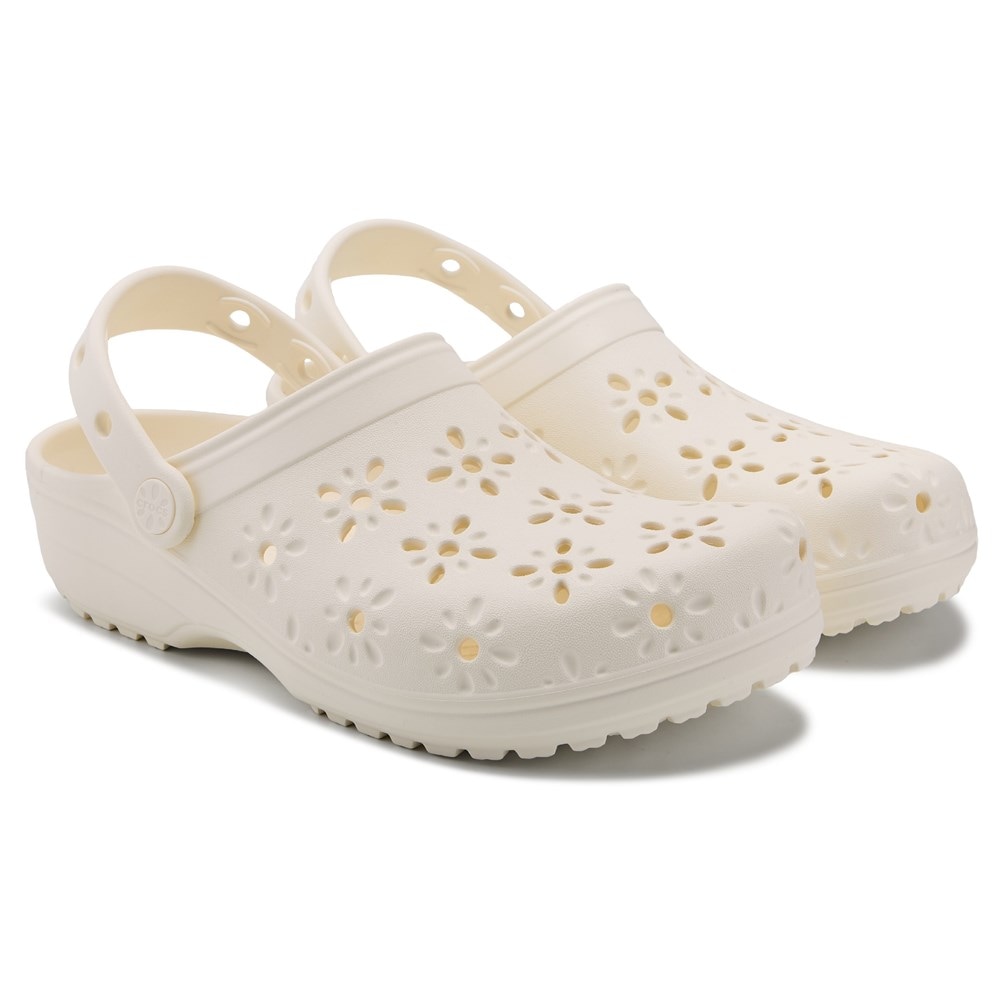 Crocs Classic Floral Cut Out Clog | Famous Footwear