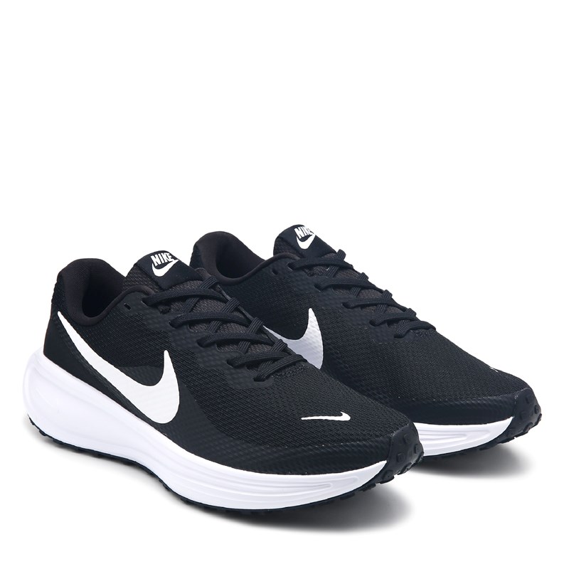 Nike Men's Revolution 8 Running Shoes (Black/White) - Size 9.5 M