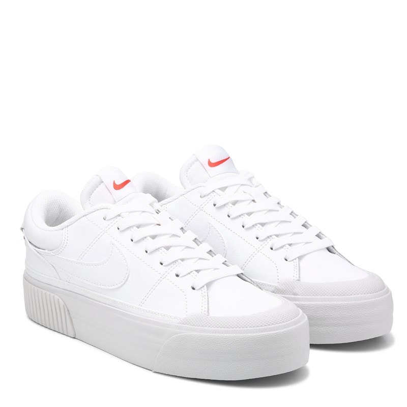 Nike Women's Court Legacy Lift Platform Sneakers (White/Grey) - Size 6.0 M