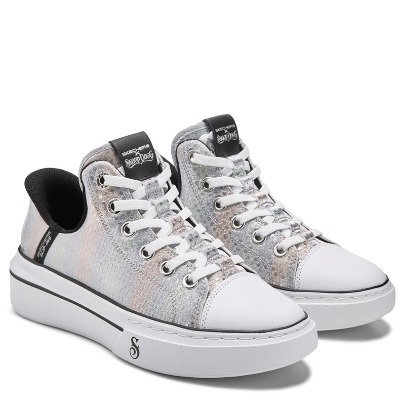 Skechers Women's Slip-Ins Snoop One Disco Snoop Sneakers (Silver Silver) - Size 8.0 M