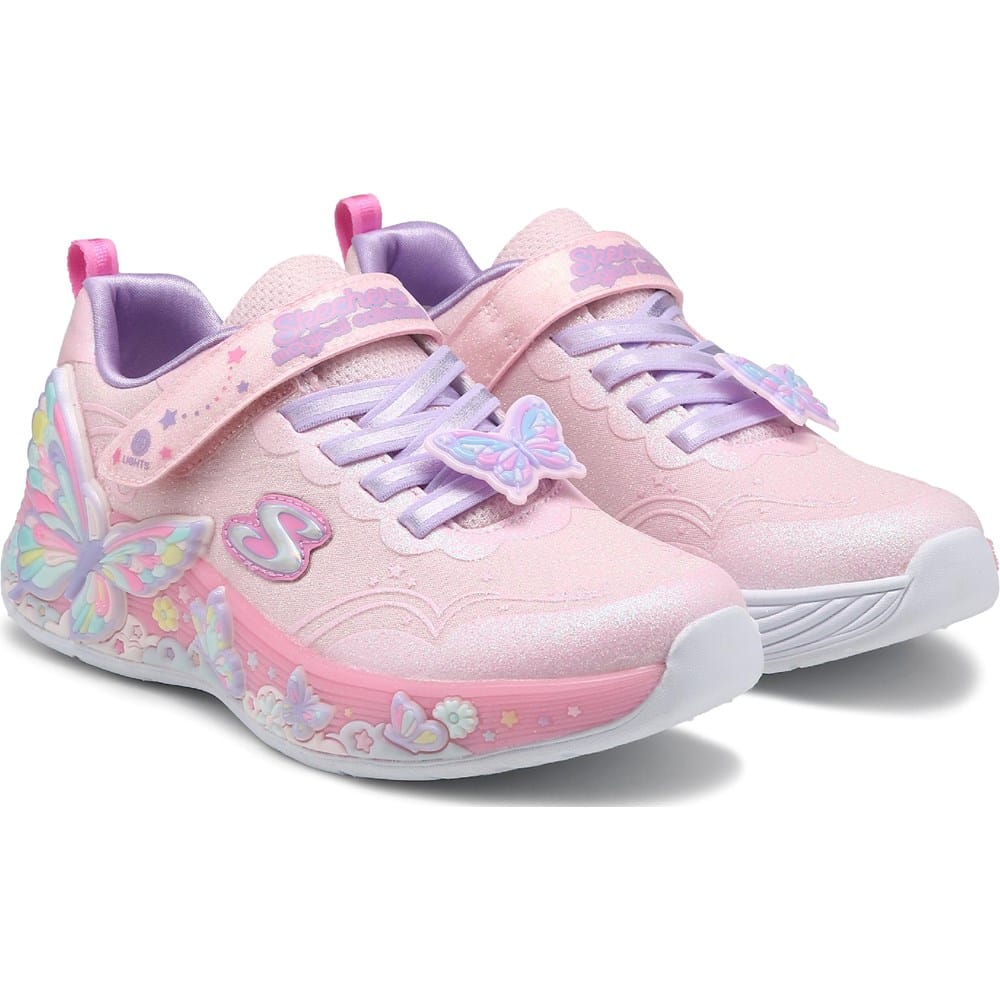 Melanie Butterfly Bliss Lサイズ Skechers Kids' Butterfly Bliss Light Up Sneaker Little/Big Kid