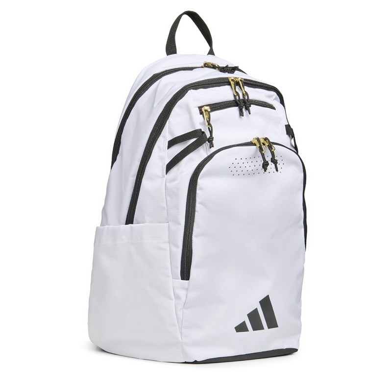 Adidas Defender 5 Backpack Shoes (White/Gold Silver/Black) - Size 0.0 OT