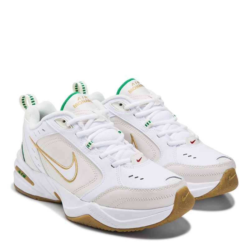 Nike Men's Air Monarch Iv Walking Shoes (White/Green/Gum) - Size 7.5 M