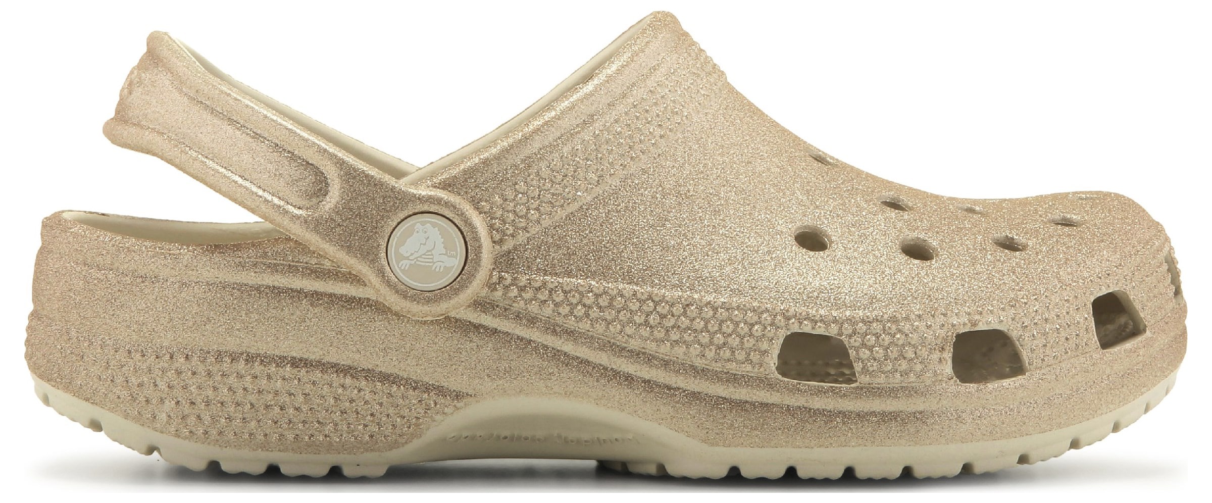 Gold glitter crocs shop