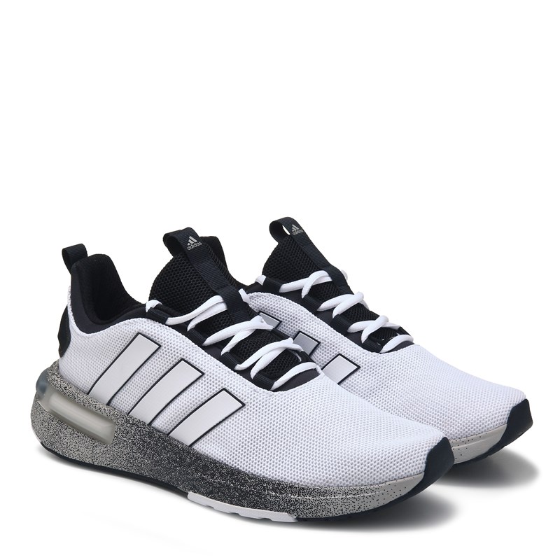 Adidas Men's Racer Tr23 Sneakers (White/Black/Grey) - Size 10.0 M