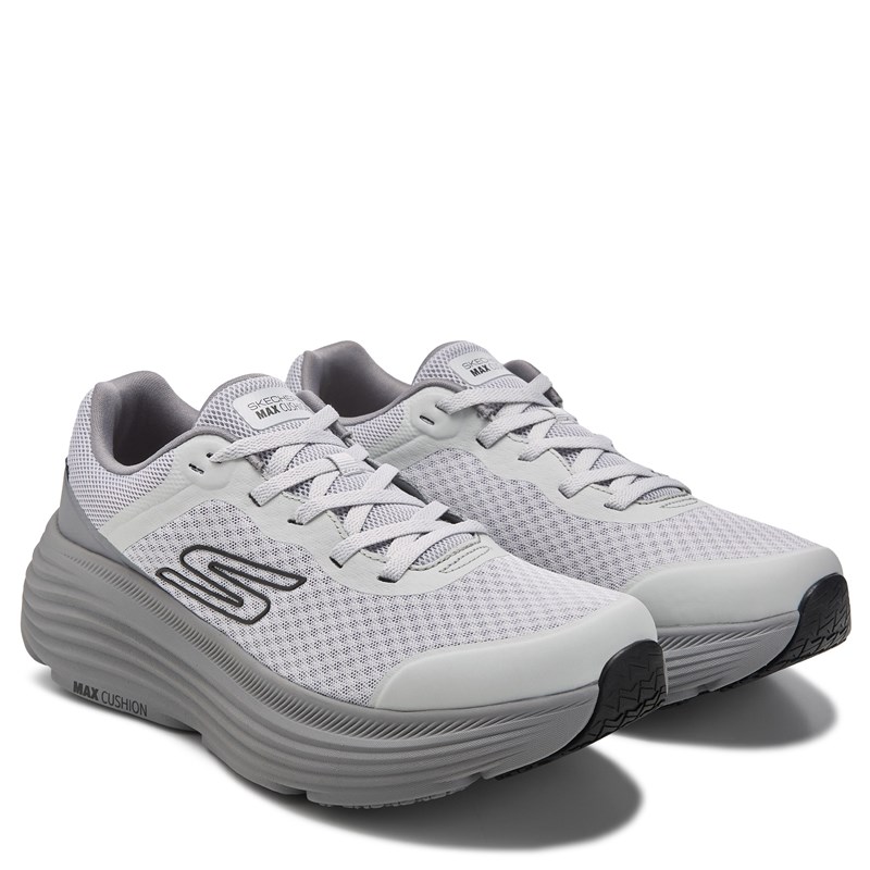 Skechers Men's Go Run Max Cushioning Endeavour Wide Sneakers (Grey) - Size 7.5 2W