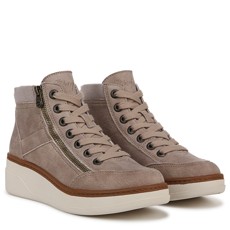 Blowfish Malibu Women's Camden Wedge Sneaker Boots (Mushroom) - Size 7.5 M