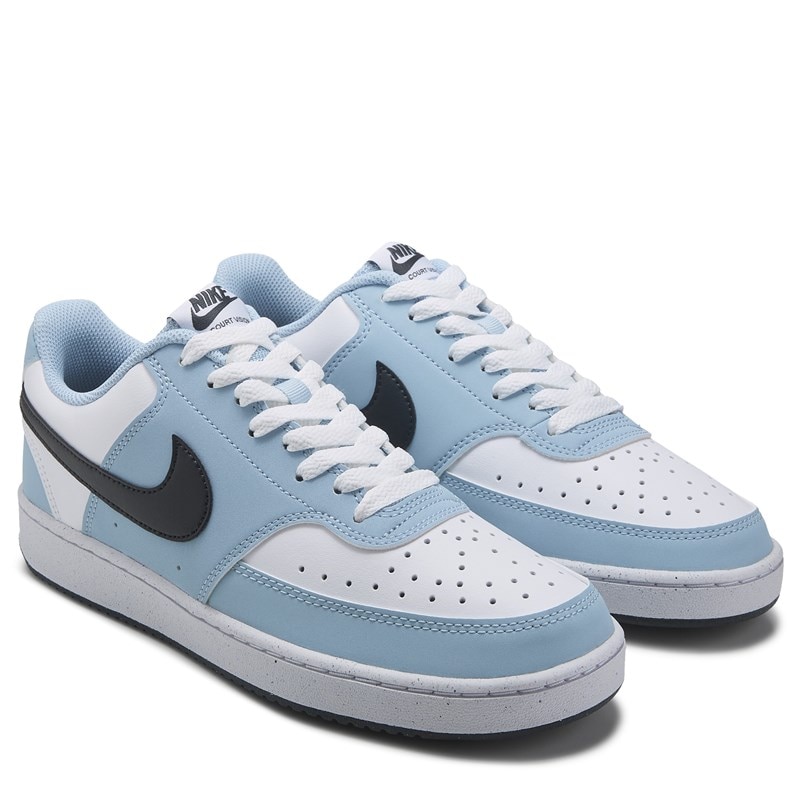 Nike Men's Court Vision Low Sneakers (Off White/Blue/Grey) - Size 6.0 M
