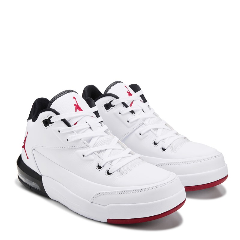 Jordan Men's Flight Origin 3 Mid Sneakers (White/Black/Red) - Size 7.5 M