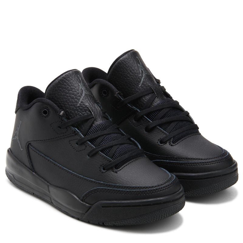 Jordan Kids' Flight Origin 3 Mid Top Sneaker Little Kid Shoes (Black) - Size 1.5 M